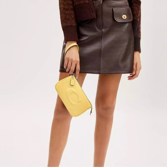 Coach Leather Nolita 19 Handbag in Silver/Daisy - Picture 12 of 16